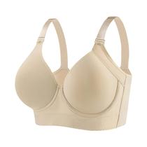 Sutiã De Nylon Tricotado Sem Costura Estilo Madura Com Cobertura Total E Armação De Aço Cor Sólida Sutiã De Nylon Tricotado Sem Costura Estilo Madura Com Cobertura Total E Armação De Aço Cor Sólida