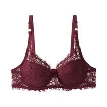 Sutiã de Renda com Aro de Aço para Mulheres Plus Size 36-42 B/C, Push Up Fino, Lingerie Sexy