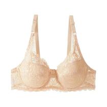 Sutiã de Renda com Aro de Aço para Mulheres Plus Size 36-42 B/C, Push Up Fino, Lingerie Sexy