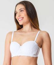 Sutiã de Renda Com Base E Bojo Marisa Branco-97026