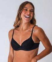 Sutiã de Renda Com Base E Bojo Marisa Preto-87089