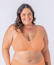 Sutiã de renda, plus size, sem bojo e sem aros, com alça estendida