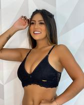 Sutiã de Renda Sem Bojo Luxo Alça Fina