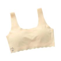 Sutiã De Treino Sem Costura Para Meninas, Branco E Rosa, 1 Peça, Colete De Sutiã Para Período De