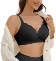 Sutiã DEANGELMON Seamless Wireless Full Coverage Push Up Black Sutiã DEANGELMON Seamless Wireless Full Coverage Push Up Black