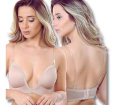 Sutiã Decote U Profundo Com Bojo Efeito E Alça Silicone Sutiã Decote U Profundo Com Bojo Efeito E Alça Silicone