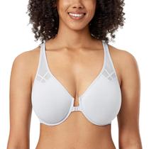 Sutiã DELMIRA com Fecho Frontal, Costas Nadador, Plus Size 40E Cinza Francês Sutiã DELMIRA com Fecho Frontal, Costas Nadador, Plus Size 40E Cinza Francês