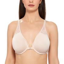 Sutiã DELMIRA Plus Size 40DD com Fecho Frontal e Costas Nadador Bege