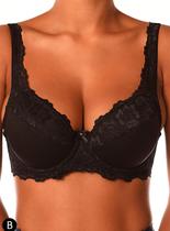 Sutiã Demillus 065204 Iridien Com Aro e Bojo Renda e Microfibra Taça B (Antiga 065104) T. 44/54
