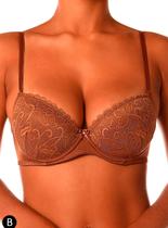 Sutiã Demillus 067249 Nova Gemma Com Aro e Bojo Renda e Microfibra T. 42/50