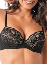 Sutiã Desejo Demillus 067854 Com Aro e Bojo Renda e Microfibra T. 44/50 Sutiã Desejo Demillus 067854 Com Aro e Bojo Renda e Microfibra T. 44/50