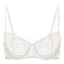 Sutiã DOBREVA 40DD Marfim Renda Transparente Push Up Sem Bojo
