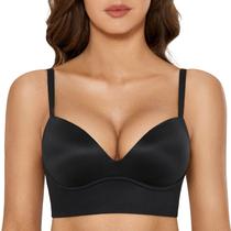 Sutiã DOBREVA Feminino Push Up Sem Aro com Bojo 36D Preto Sutiã DOBREVA Feminino Push Up Sem Aro com Bojo 36D Preto