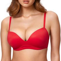 Sutiã DOBREVA Sem Aro Push Up Acolchoado Vermelho 36B