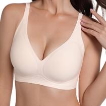 Sutiã Dpizgic Wireless Deep V Plunge, solidário para mulheres, preto
