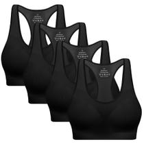 Sutiã esportivo BHRIWRPY Racerback com almofadas de alto impacto para mulheres