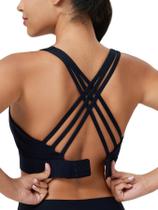 Sutiã esportivo BYAWAY High Impact High Support feminino preto