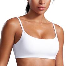 Sutiã esportivo CRZ YOGA Butterbreeze com gola redonda feminino branco XS