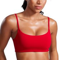 Sutiã esportivo CRZ YOGA Butterbreeze, gola redonda, vermelho, chili, feminino Sutiã esportivo CRZ YOGA Butterbreeze, gola redonda, vermelho, chili, feminino