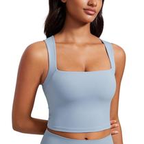 Sutiã esportivo CRZ YOGA Butterluxe Longline com gola quadrada azul XS