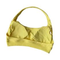 Sutiã Esportivo Feminino De Alto Suporte, Sem Costura, Com Alças Halter, Push-up, Costas Abertas,