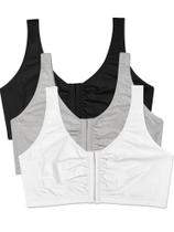 Sutiã esportivo feminino Fruit of the Loom com fecho frontal