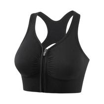 Sutiã Esportivo Feminino plus Size Com Zíper, Resistente a Impactos, Para Yoga, Corrida E Fitness