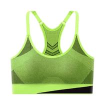 Sutiã Esportivo Feminino Respirável Com Almofadas, À Prova De Choque, Dupla Camada, Sem Costura,