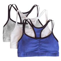 Sutiã esportivo Fruit of the Loom ajustável com franzido frontal e encosto Sutiã esportivo Fruit of the Loom ajustável com franzido frontal e encosto