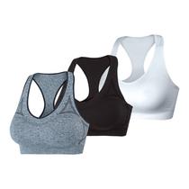 Sutiã esportivo Hanes Seamless Racerback Moderate Support, pacote com 3