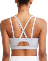 Sutiã esportivo RUNNING GIRL High Support Criss-Cross Back cinza