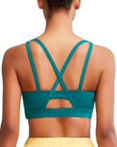 Sutiã esportivo RUNNING GIRL High Support verde escuro tamanho XL