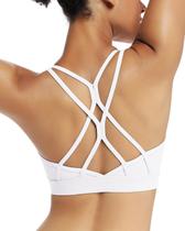 Sutiã esportivo RUNNING GIRL Strappy Light Support Yoga White M