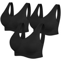 Sutiã esportivo SIMIYA Yoga Comfort, sem costura, elástico, feminino, pacote com 3