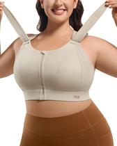 Sutiã esportivo VFUS High Impact com zíper frontal ajustável 3GG Cloud Cream
