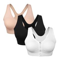 Sutiã esportivo WANAYOU com fechamento frontal pós-cirurgia para mulheres Sutiã esportivo WANAYOU com fechamento frontal pós-cirurgia para mulheres