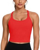Sutiã esportivo YEL Racerback Workout Top com bojos moldados para mulher