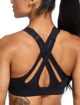 Sutiã esportivo Yvette de alto impacto ajustável Criss Cross Black L Sutiã esportivo Yvette de alto impacto ajustável Criss Cross Black L