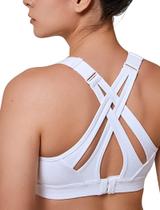 Sutiã esportivo Yvette High Impact Ajustável Branco XL Plus