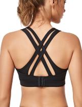 Sutiã esportivo Yvette High Impact Criss Cross Back para mulheres