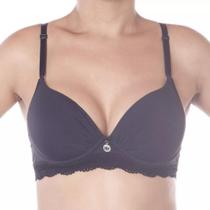 Sutiã fashion base em renda franzido Ref.: ST2112