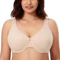 Sutiã feminino CALVENA Minimizer, cobertura total, bege, 40DD