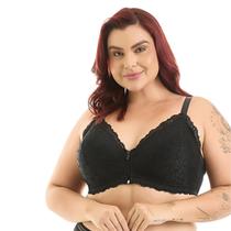 Sutiã Feminino Com Bojo Rendado Zíper Frontal Vi Lingerie
