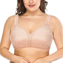 Sutiã feminino Deyllo com cobertura total plus size 38B rosa leopardo