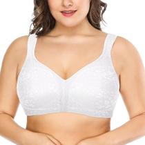 Sutiã feminino Deyllo Full Coverage Plus Size 44C branco Sutiã feminino Deyllo Full Coverage Plus Size 44C branco