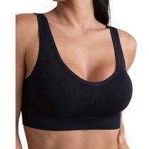 Sutiã Feminino Lupo Loba Top Touch Sem Costura Bojo Preto - 41902-0