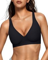 Sutiã feminino OEAK Deep V Wireless, confortável, Push Up, preto XS Sutiã feminino OEAK Deep V Wireless, confortável, Push Up, preto XS