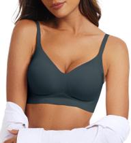 Sutiã feminino OEAK sem fio Push Up Full Support Navy S