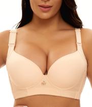 Sutiã feminino OYXJP Push Up Seamless Lace Underwire 38A Nude