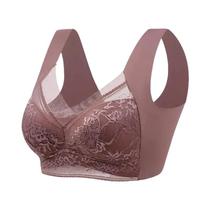 Sutiã Feminino Plus Size Push Up - Renda, Seda Gel, Sem Costura e Sem Fio